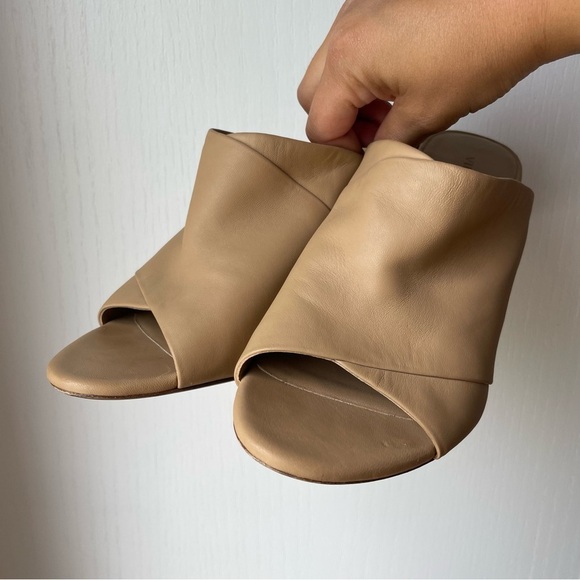 Vince Heath Leather Mule Nude Size 10 - Picture 7 of 11